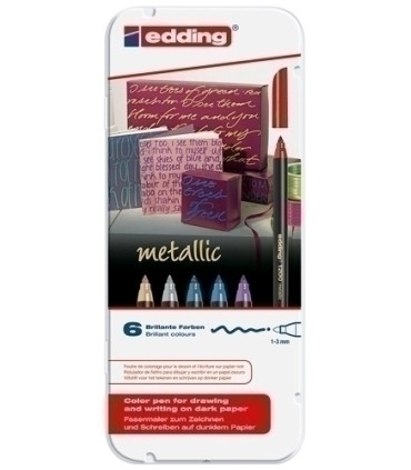 ROTUL.EDDING 1200 METALLIC ESTUCHE 6