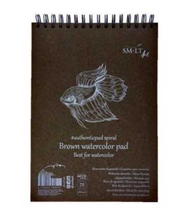 BLOC ACUARELA SMILTAINIS A5 20h MARRON
