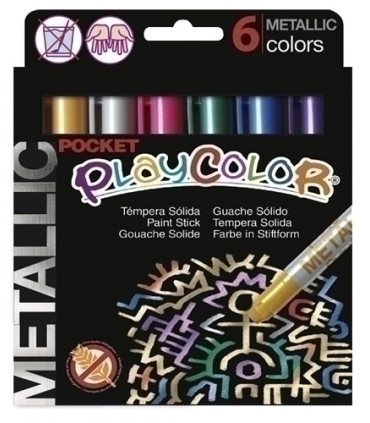 TEMPERA PLAYCOLOR MET. POCKET C/6