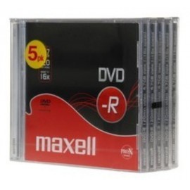 Dvd -R Maxell 4,7gb 16x Jewel Case Pack 5 (Incluye Canon Lpi De 1.05 €) (M173)