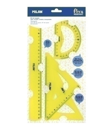 EQUIPO DIBUJO MILAN 30 CMS AMARILLO