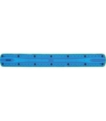 REGLA CENTRUM FLEXIBLE 30 CM AZUL