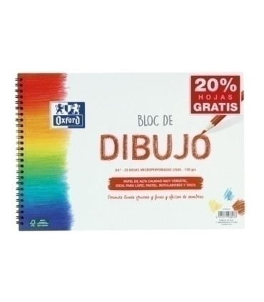 BLOC DIBUJO OXFORD C/ESP. A4+ 130g