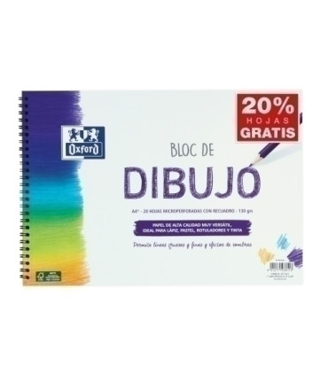 BLOC DIBUJO OXFORD C/ESP. REC A4+ 130g