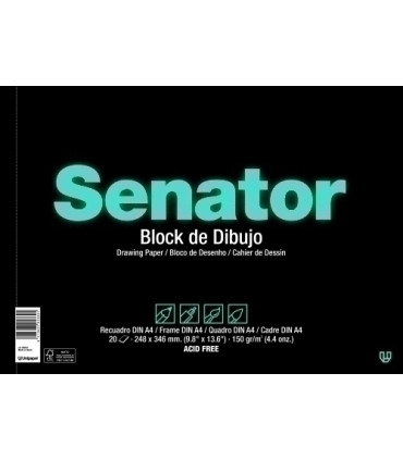 BLOC DIBUJO SENATOR C/REC Fº PROL. 150g