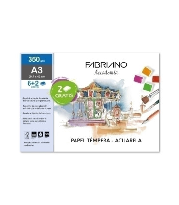 LAMINAS ACUARELA FABRIANO A3+ B/6