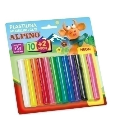 PLASTILINA ALPINO BLISTER 10+2 17GR