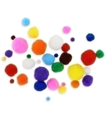 POM POM COLORES FIXO SURTIDOS PACK 100