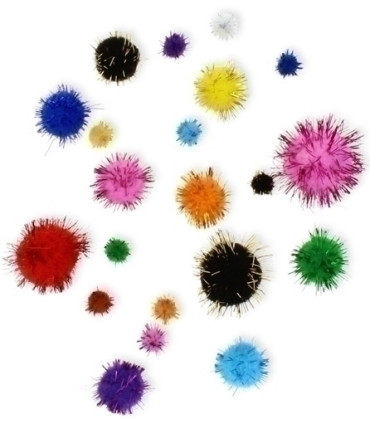 POM POM COLORES BRILLANTES PACK 100