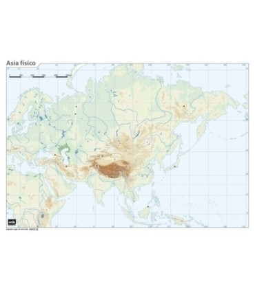 MAPA MUDO ERIK COLOR FISICO ASIA