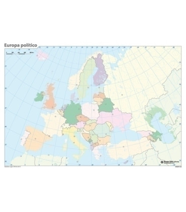 MAPA MUDO ERIK COLOR POLITICO EUROPA