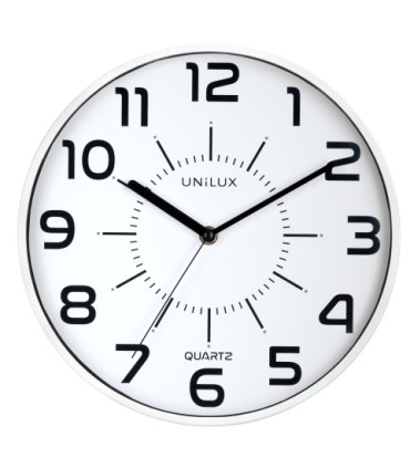 RELOJ PARED UNILUX POP BLANCO 28 cm Ø