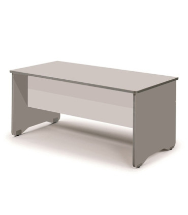 MESA ROCADA WORK 120x60 ALUMINIO/GRIS