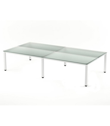 MESA ROCADA EXECUTIVE 320x80 BL/CRISTAL