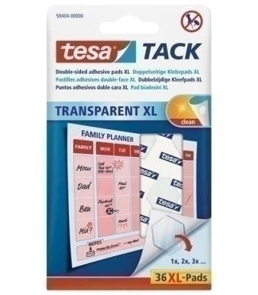 PUNTO ADHESIVO TRANS.XL TESA TACK 36 UD