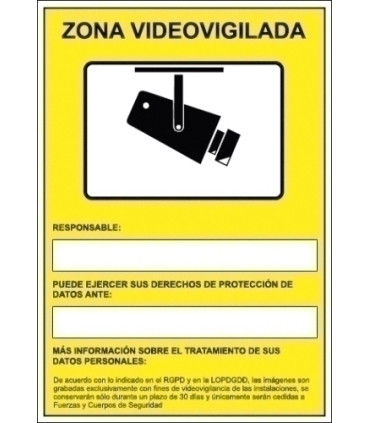 SEÑAL HOMOLOGADA CAMARA DE VIGILANCIA AM