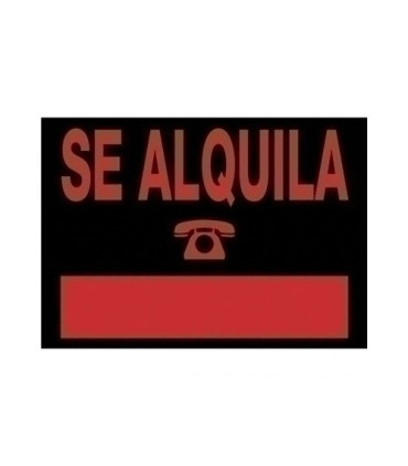 CARTEL ANUNCIO PVC 35x25 SE ALQUILA
