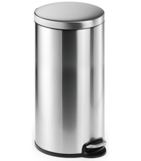 PAPELERA DURABLE MET.REDONDA 30 L INOX