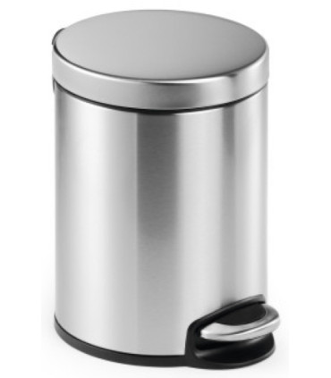 PAPELERA DURABLE MET.REDONDA 5 L INOX