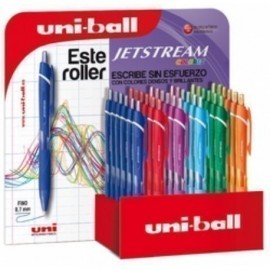 Roller Gel Rt. Uni-Ball Jetstream Sport Colores (Sxn-150c) Expositor De 36 6x Sxn150c300 Azul 4x Sxn150c320 Azul Claro 6x Sxn15