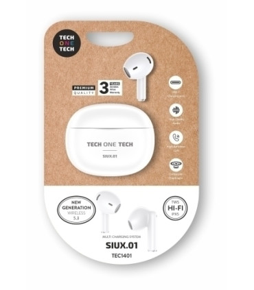 AURICULARES TECHONE SIUX.01 BLUET. BLANC