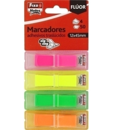 BANDERITAS ADHES. FIXO 12x45 FLUOR B/4