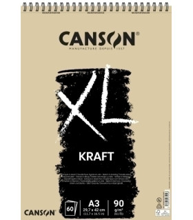 BLOC DIBUJO CANSON XL KRAFT C/ESP. A3 90
