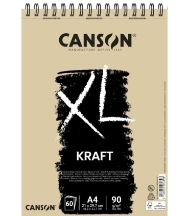 BLOC DIBUJO CANSON XL KRAFT C/ESP. A4 90