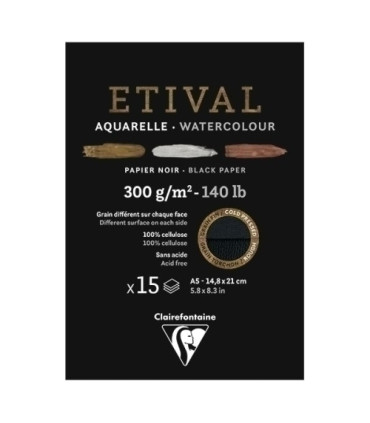 BLOC DIBUJO CLAIR.ETIVAL ACUARELA A5 NG