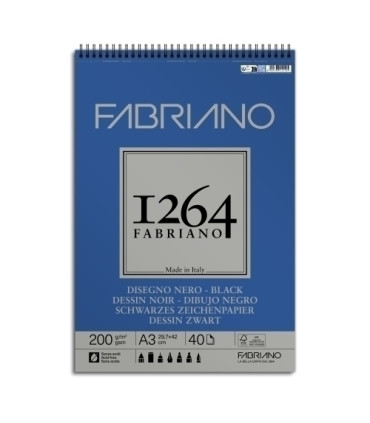 BLOC DIBUJO FABRIANO 1264 BLACK D. C/ESP