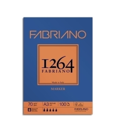 BLOC DIBUJO FABRIANO 1264 MARKER A3 70g