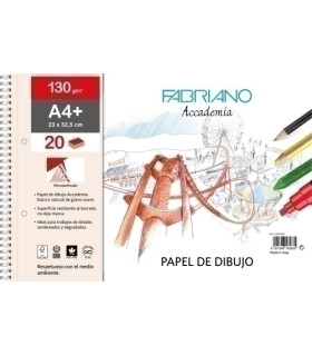 BLOC DIBUJO FABRIANO C/ESP. 2TAL A4+ 130