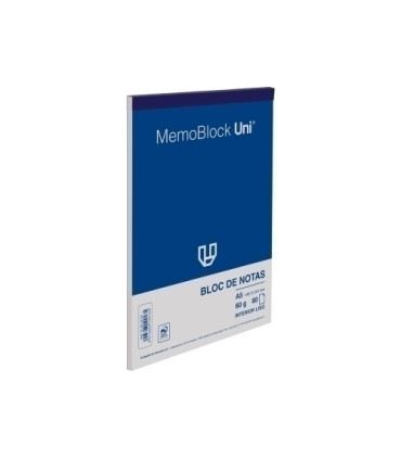 BLOC DE NOTAS UNI MEMOBLOCK A5 80h LISO