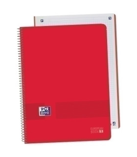 BLOCK OXF. EU.BOOK 1 A4 80h CD.5 ROJO