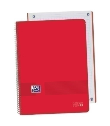 BLOCK OXF. EU.BOOK 1 A4 80h CD.5 ROJO