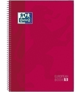 BLOCK OXF. EU.BOOK 1 A4 80h HZ. ROJO
