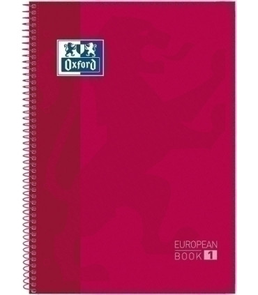 BLOCK OXF. EU.BOOK 1 A4 80h HZ. ROJO