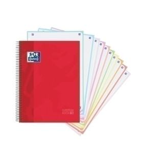 BLOCK OXF. EU.BOOK 10 A4 150h CD.5 ROJO