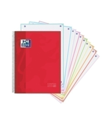 BLOCK OXF. EU.BOOK 10 A4 150h CD.5 ROJO