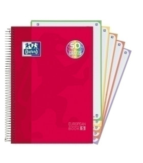 BLOCK OXF. EU.BOOK 5 A4 120h CD.5 COL.(4