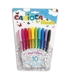 BOLIGRAFO CARIOCA FIORELLA FLUO est.10