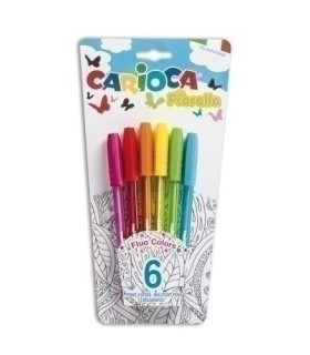 BOLIGRAFO CARIOCA FIORELLA FLUO est.6