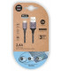 CABLE TECHONE USB-LIGHTNING GRIS 2 m.