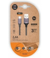 CABLE TECHONE USB-USB-C GRIS 2 m.