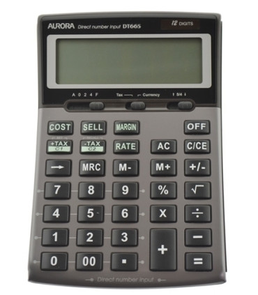 CALCULADORA MESA AURORA 12 DIG. DT665