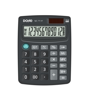 CALCULADORA MESA DOHE 12 DIG. NEGRO