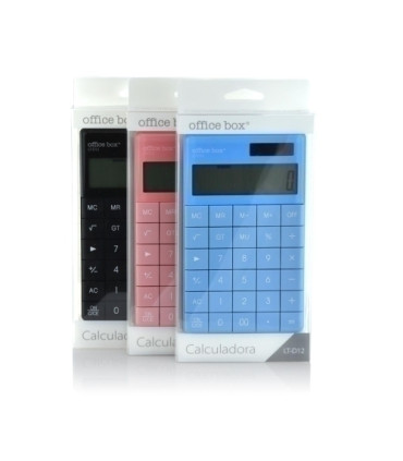 CALCULADORA MESA OFF.BOX 12 DIG. AZUL