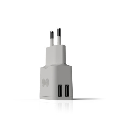 CARGADOR GROOVY PARED 2xUSB 2,4A