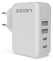 CARGADOR GROOVY PARED 2xUSB+2xUSB-C 4,8A