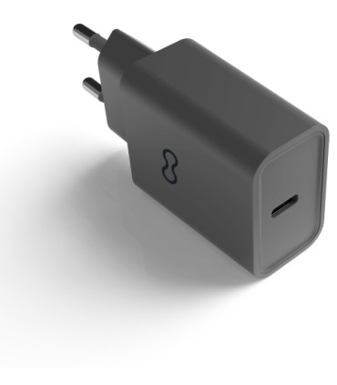 CARGADOR GROOVY PARED USB-C 20W NEGRO